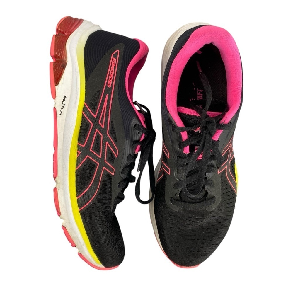 Asics black pink white athletic walking running shoes F910920 wms sz 9.5